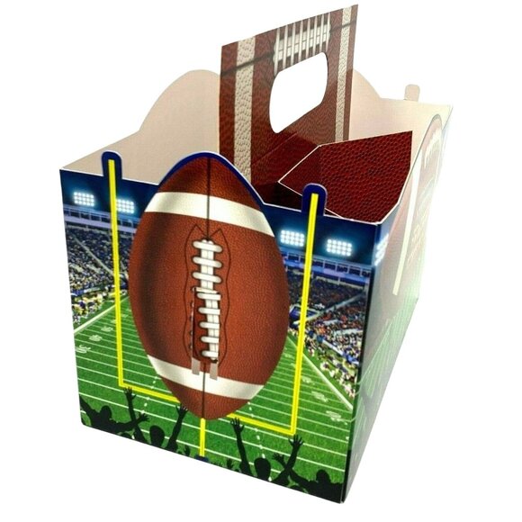 Football Chip and Dip Serving Tray Utensil Caddy Tailgate Party Supplies - Picture 5 of 7